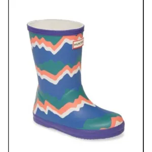 HUNTER Storm Stripe Waterproof Kids Rain Boot
