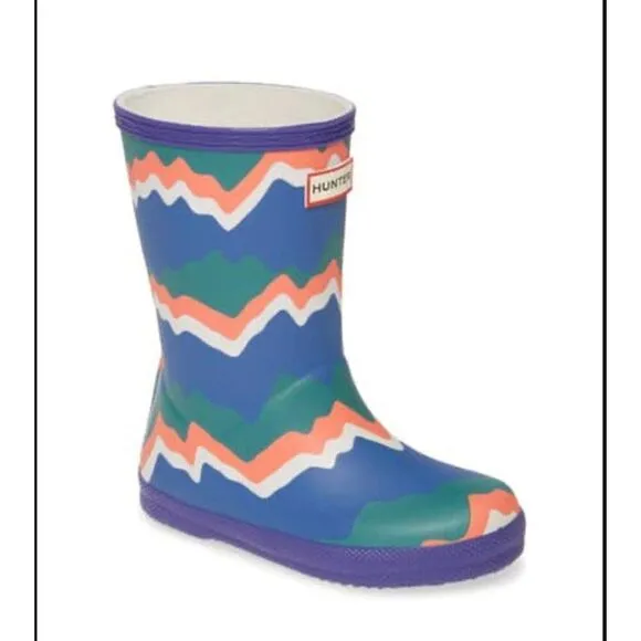 HUNTER Storm Stripe Waterproof Kids Rain Boot