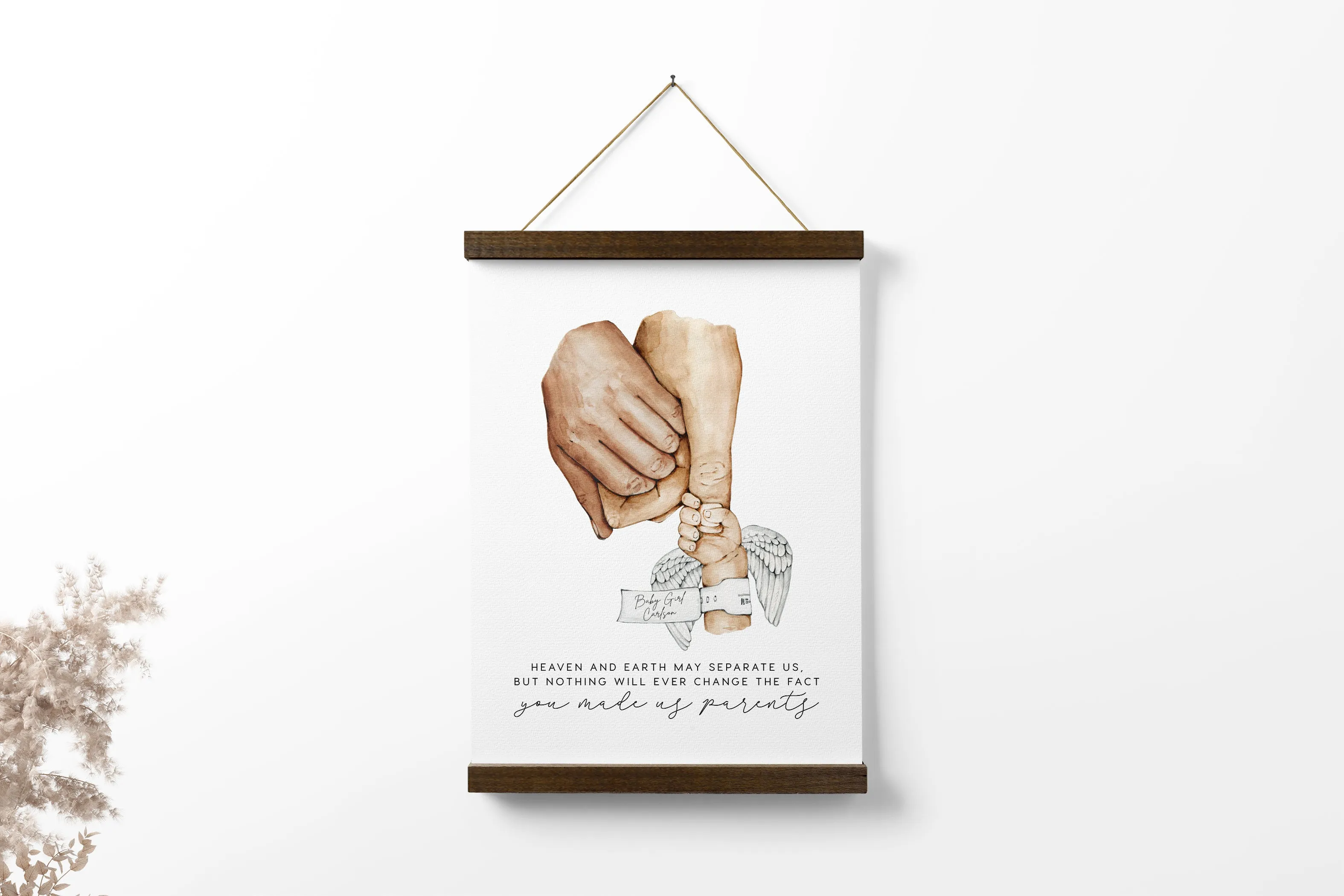 INFANT LOSS HOLDING HAND WATERCOLOR