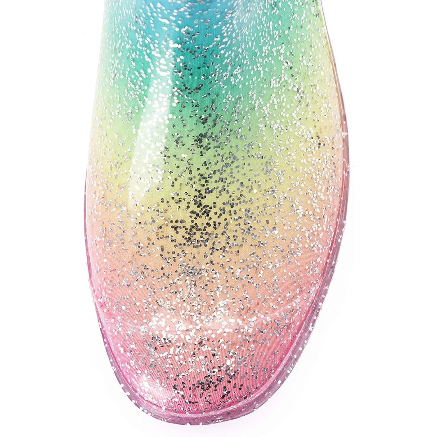 Iridescent Glitter Waterproof Tall Rain Boots