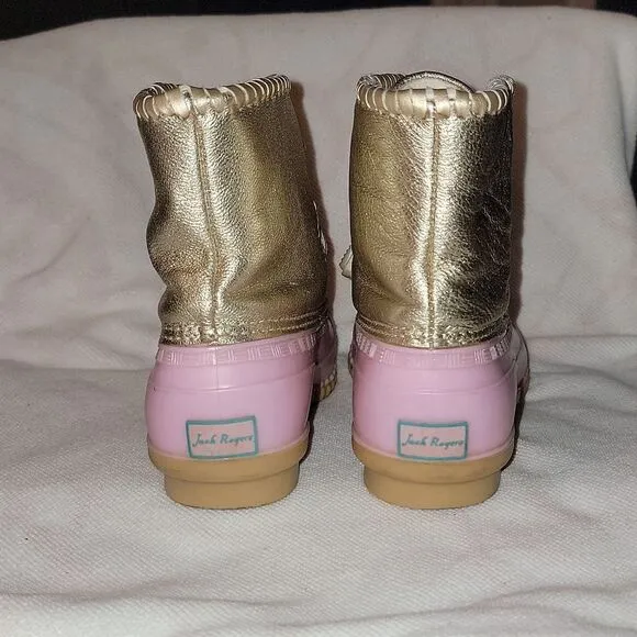Jack Rogers Jr Miss Chloe Duck Rain Boots Girls Size 4