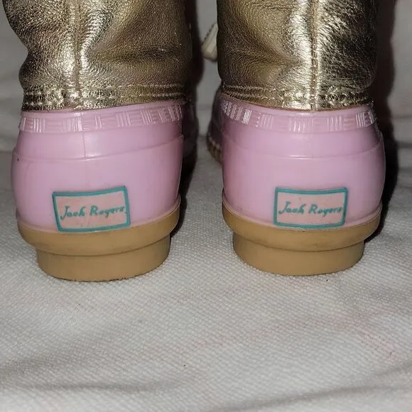 Jack Rogers Jr Miss Chloe Duck Rain Boots Girls Size 4