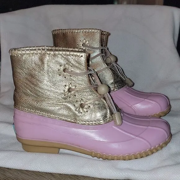 Jack Rogers Jr Miss Chloe Duck Rain Boots Girls Size 4