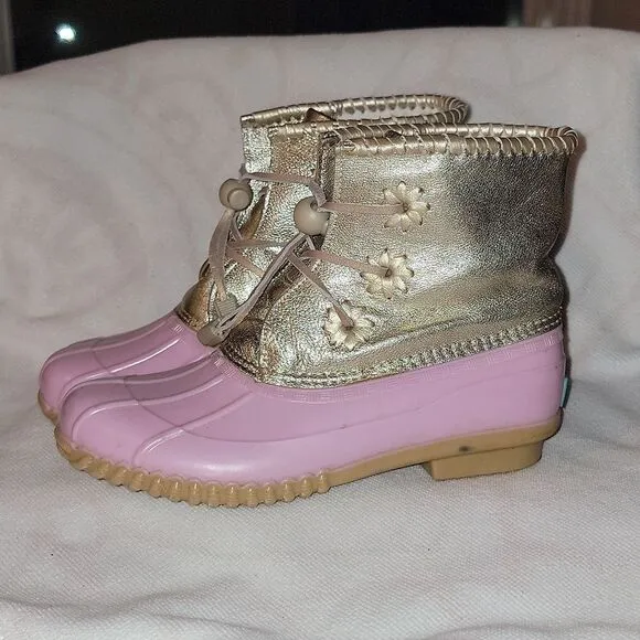 Jack Rogers Jr Miss Chloe Duck Rain Boots Girls Size 4