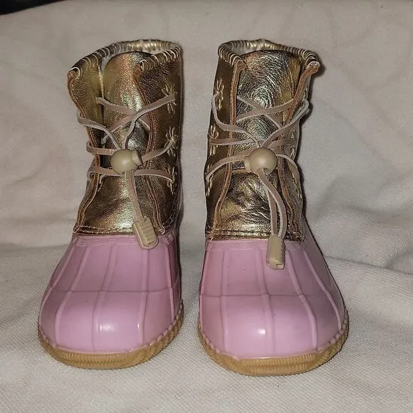 Jack Rogers Jr Miss Chloe Duck Rain Boots Girls Size 4