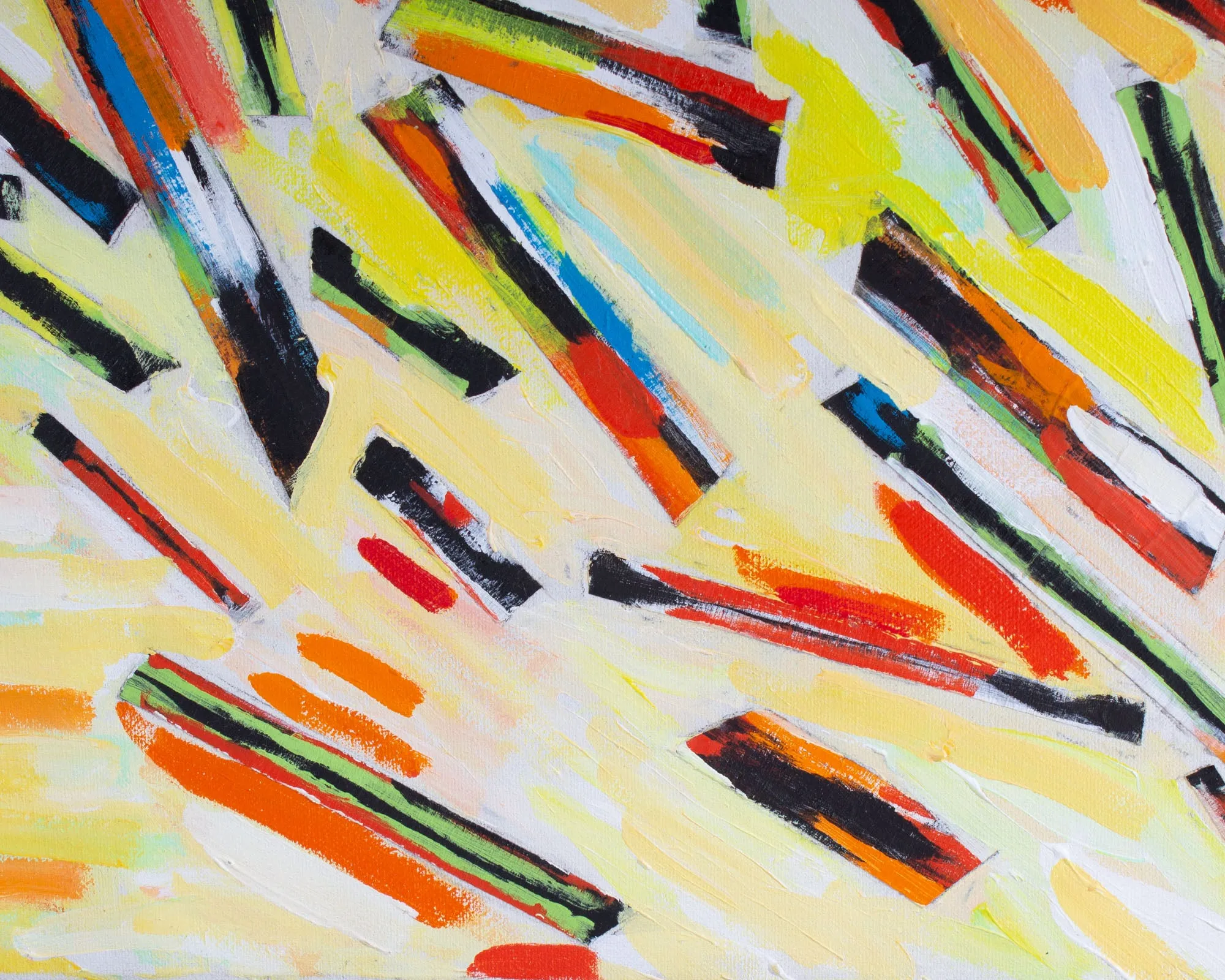 James Yoko Acrylic and Collage on Canvas Painting of a Figure