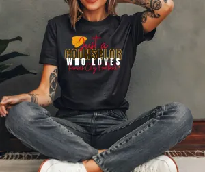 Just A Counselor Who Loves Kansas City Football Black Tee