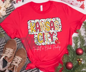 Kansas City Football & Black Friday Dots Red Tee