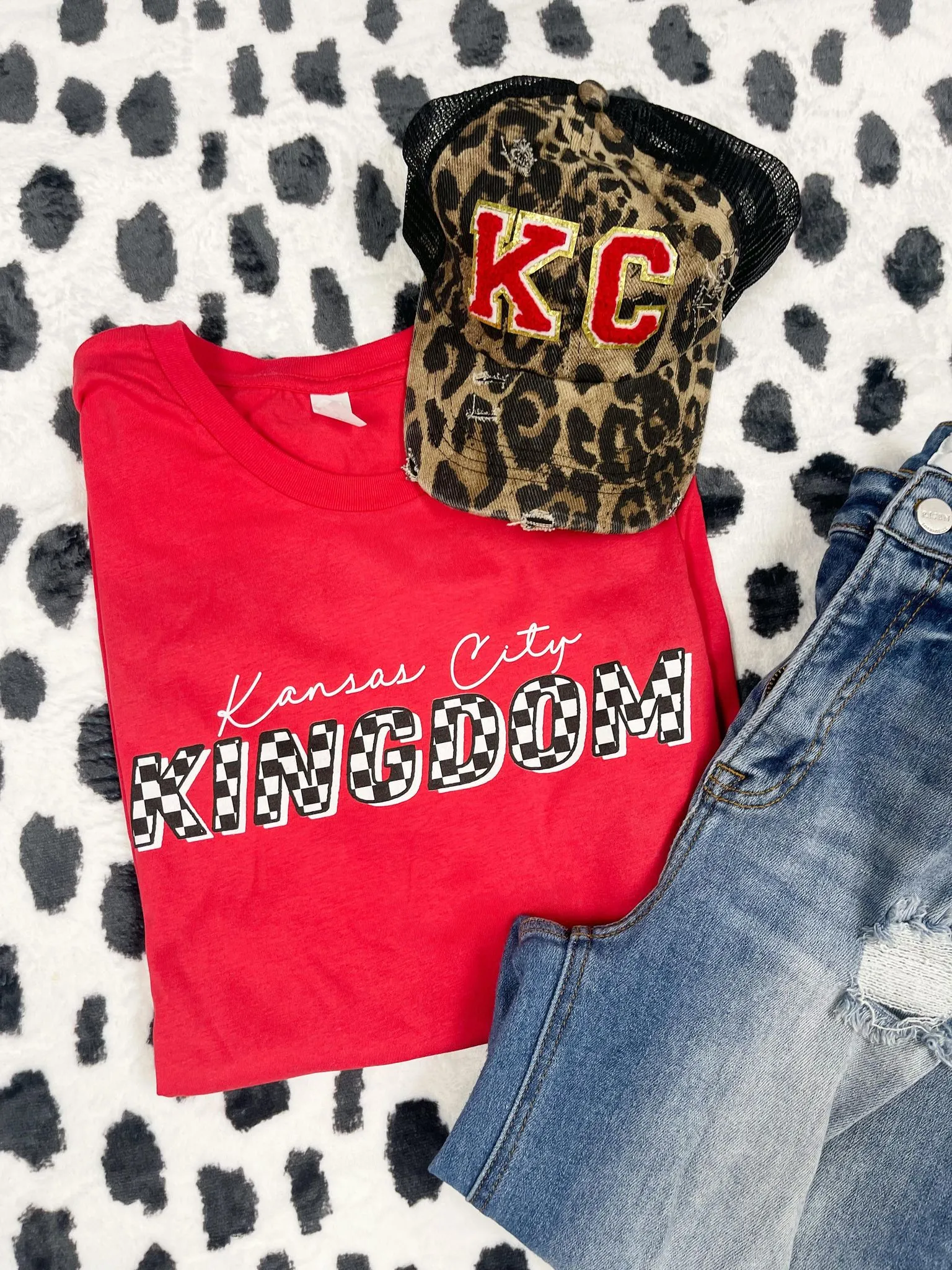 Kansas City Kingdom Race Flag Red Graphic Tee