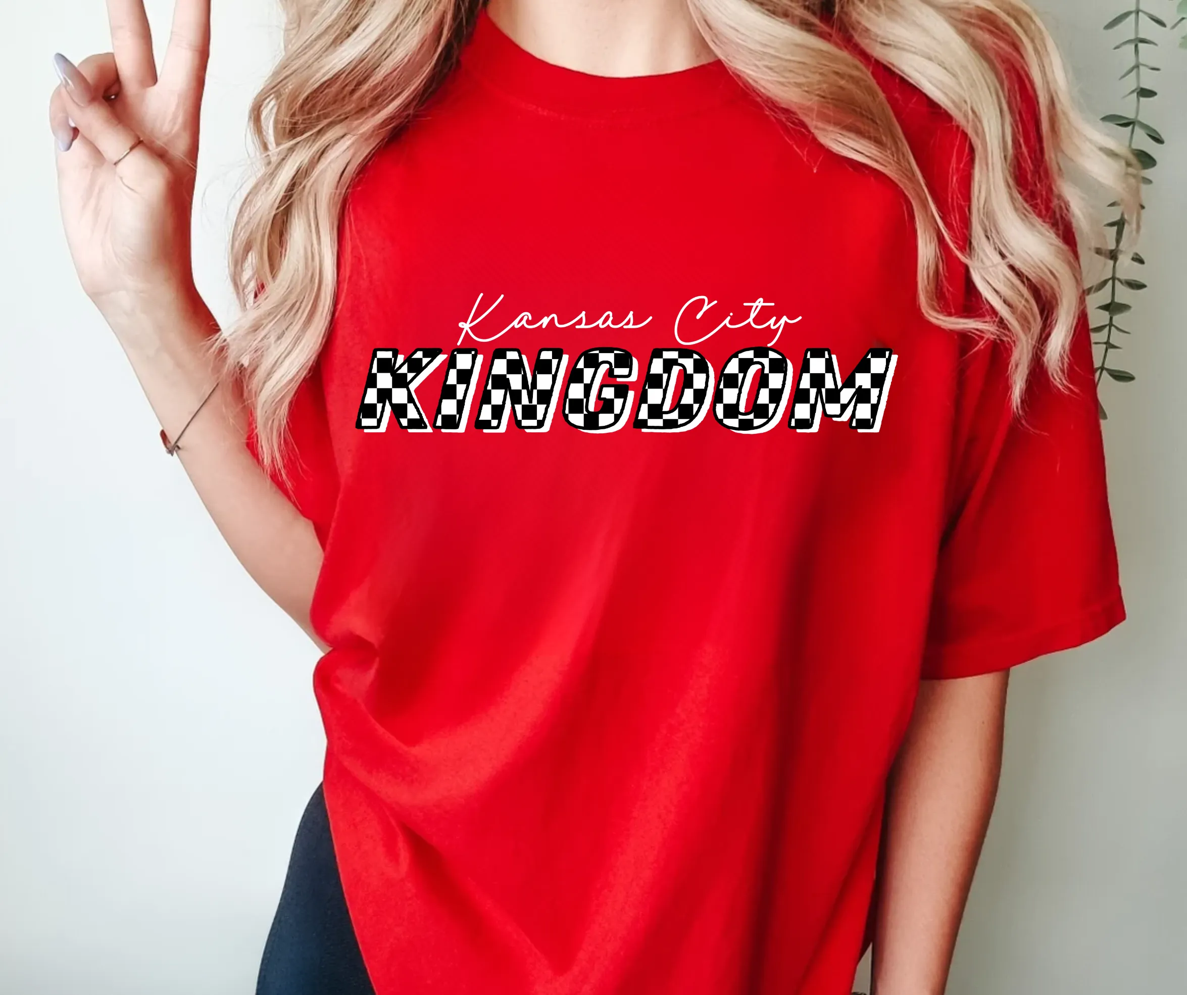 Kansas City Kingdom Race Flag Red Graphic Tee