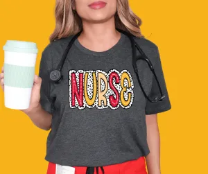 KC Colors Nurse Dot Grey Tee