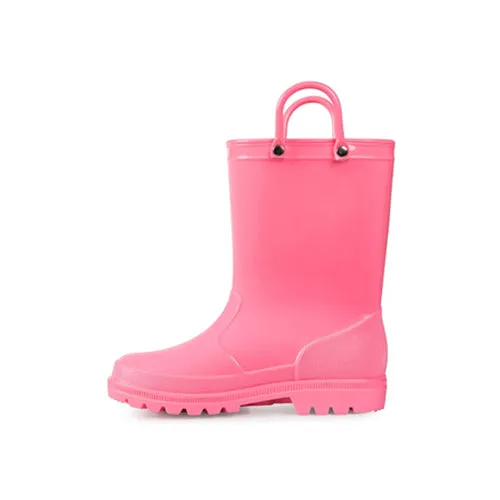 Kid Girls Light Rain Boots Solid Color  - KKOMFORME