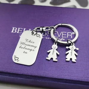 Kids Love Handwriting Keyring Tag - (1 Silver Charm Included)