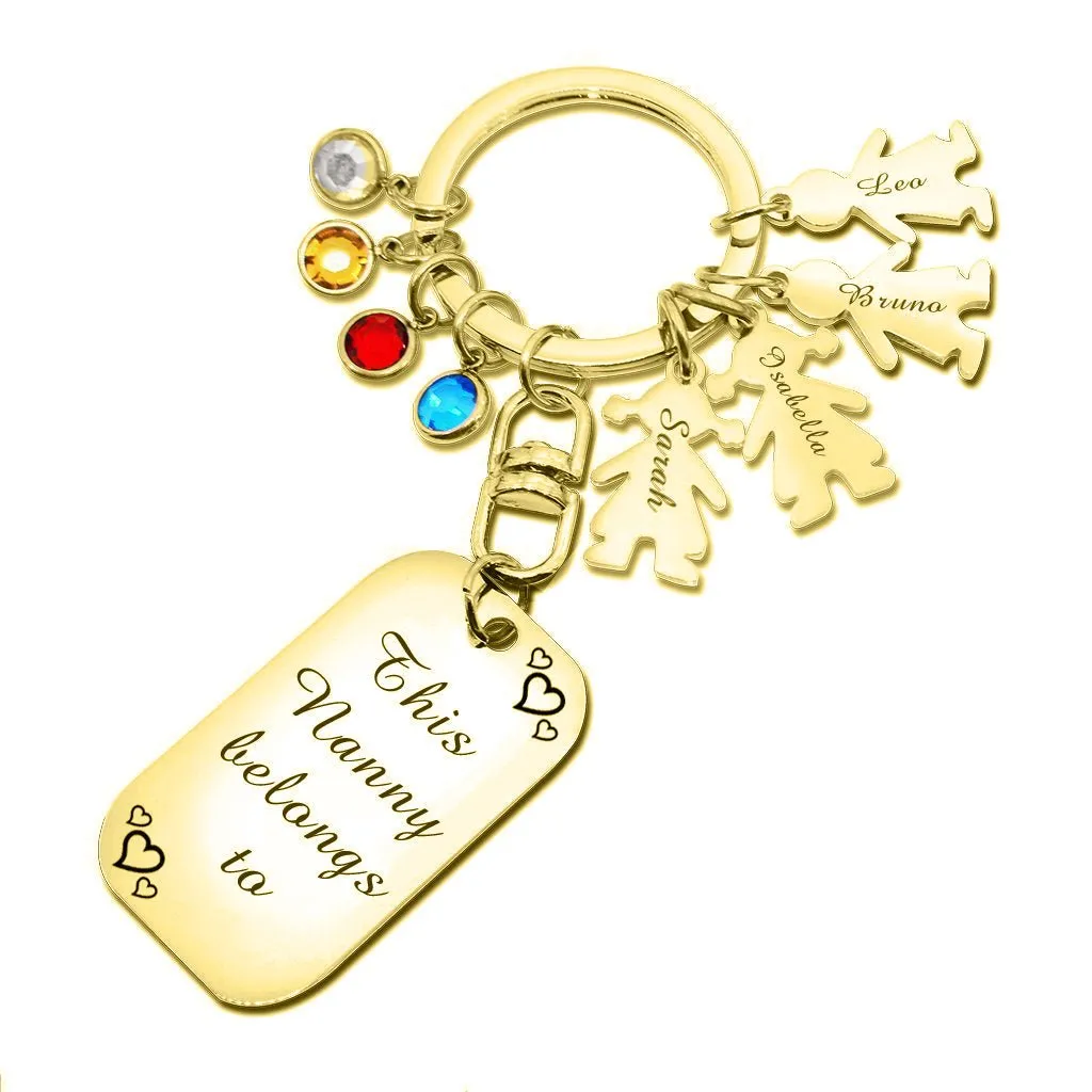 Kids Love Handwriting Keyring Tag - (1 Silver Charm Included)
