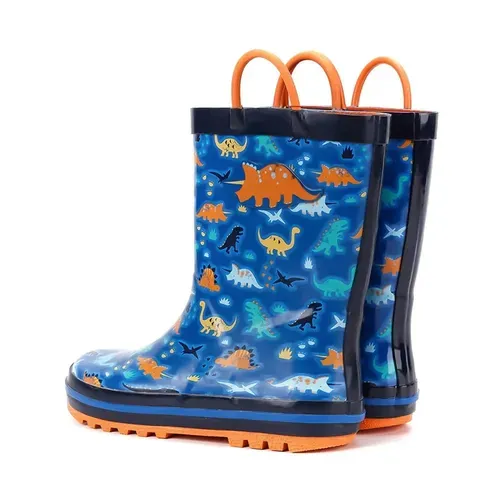 Kids Rain Boots for Boys Dinosaurs - Kkomforme
