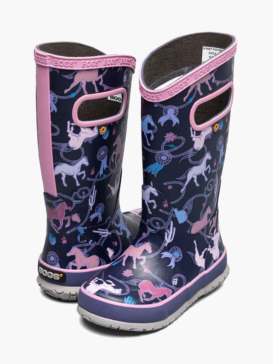 Kids' Rainboot Rodeo Horses