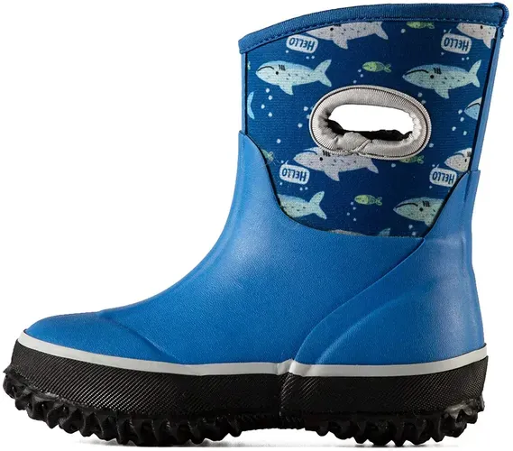 KKOMFORME Neoprene Warm Rain Boots Winter Snow Boots for Toddler and Little Kids