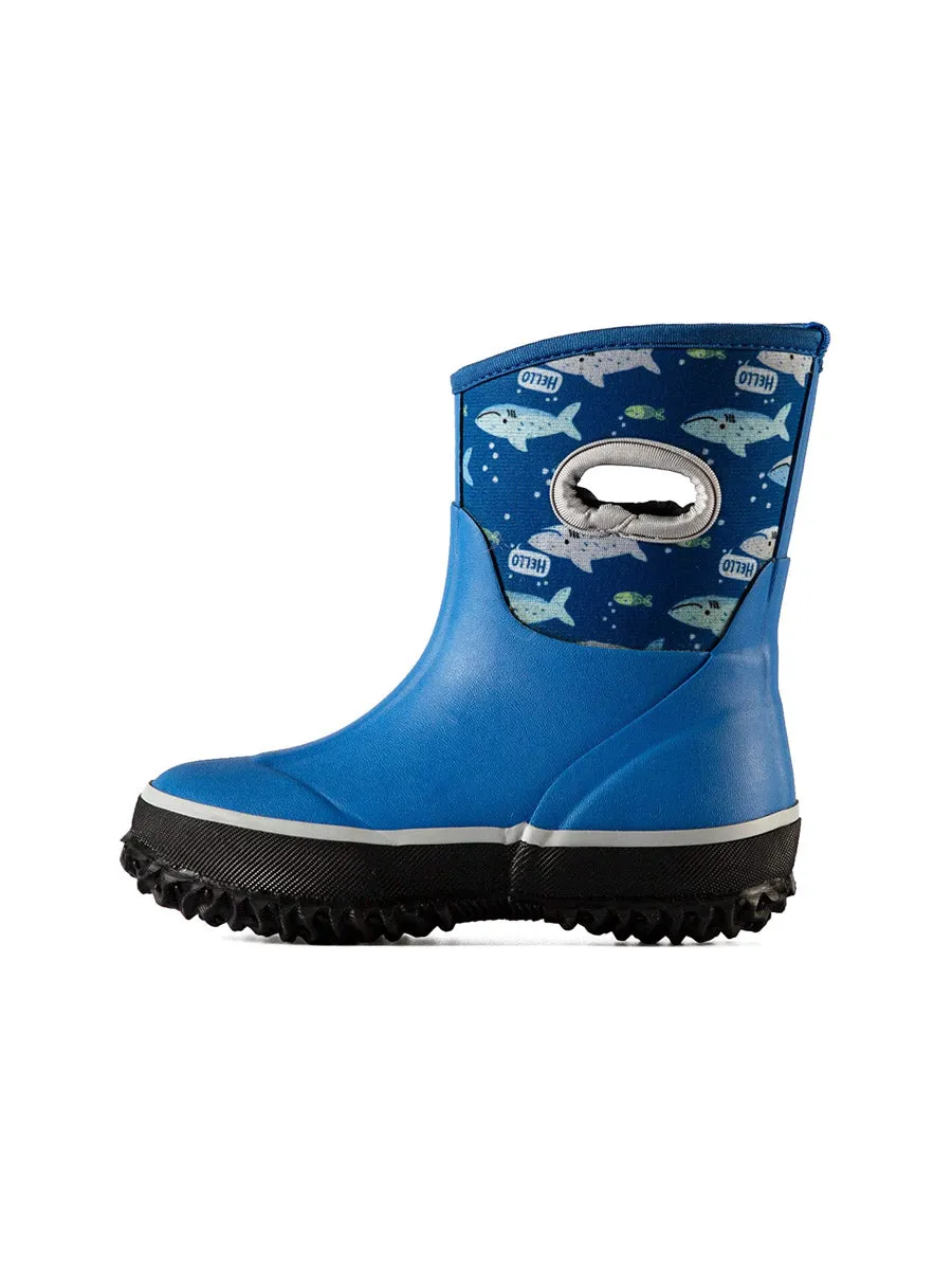KKOMFORME Neoprene Warm Rain Boots Winter Snow Boots for Toddler and Little Kids