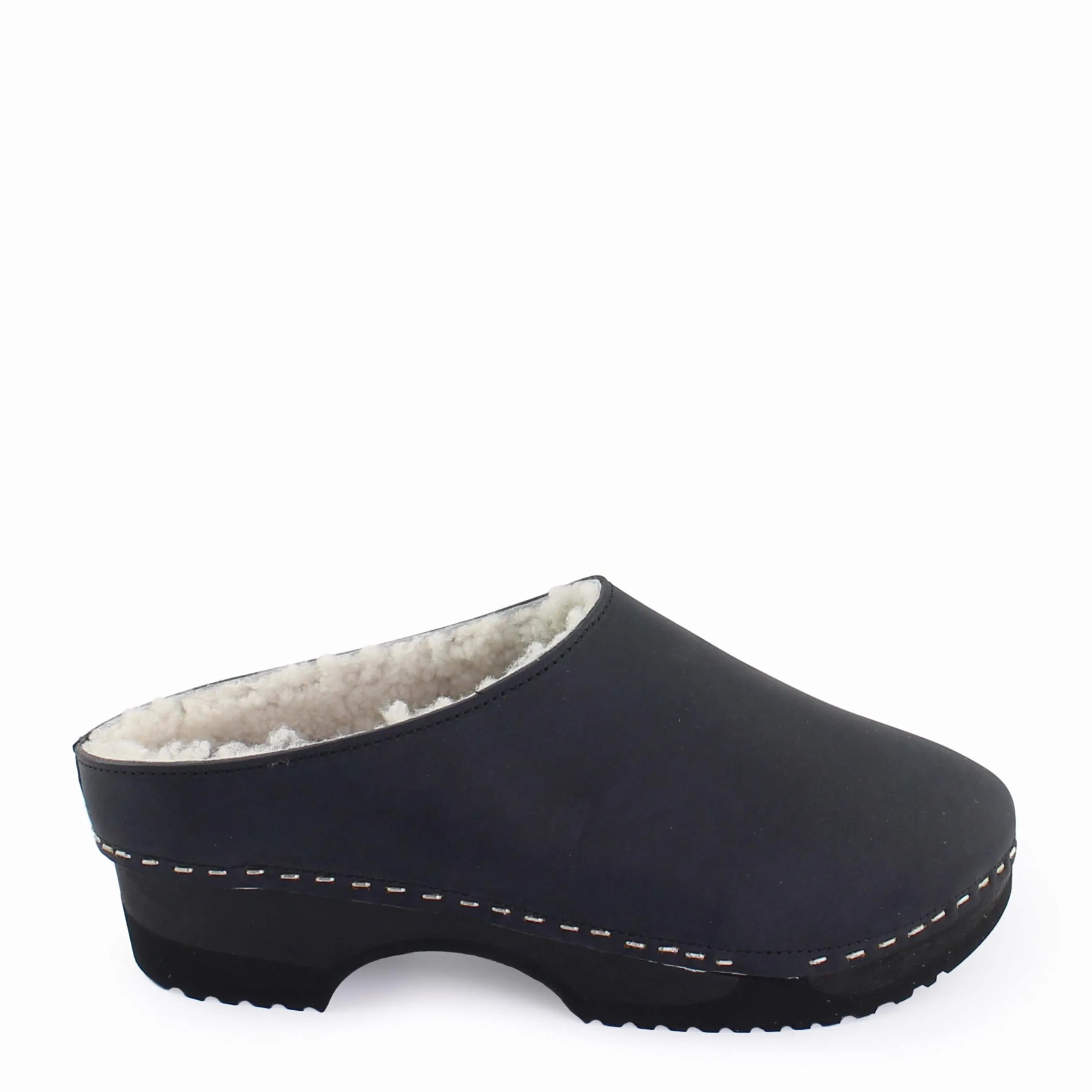 LEO Shearling   Black Off-white