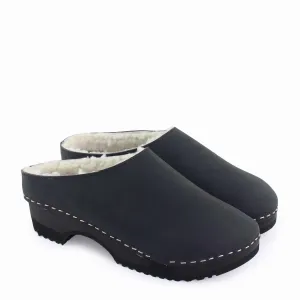 LEO Shearling   Black Off-white
