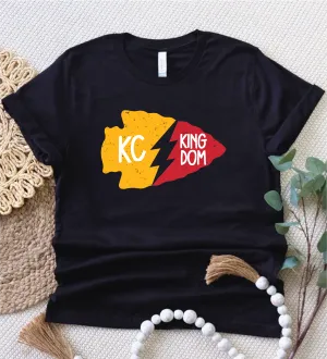 Lightening Bolt KC Kingdom Black Graphic Tee