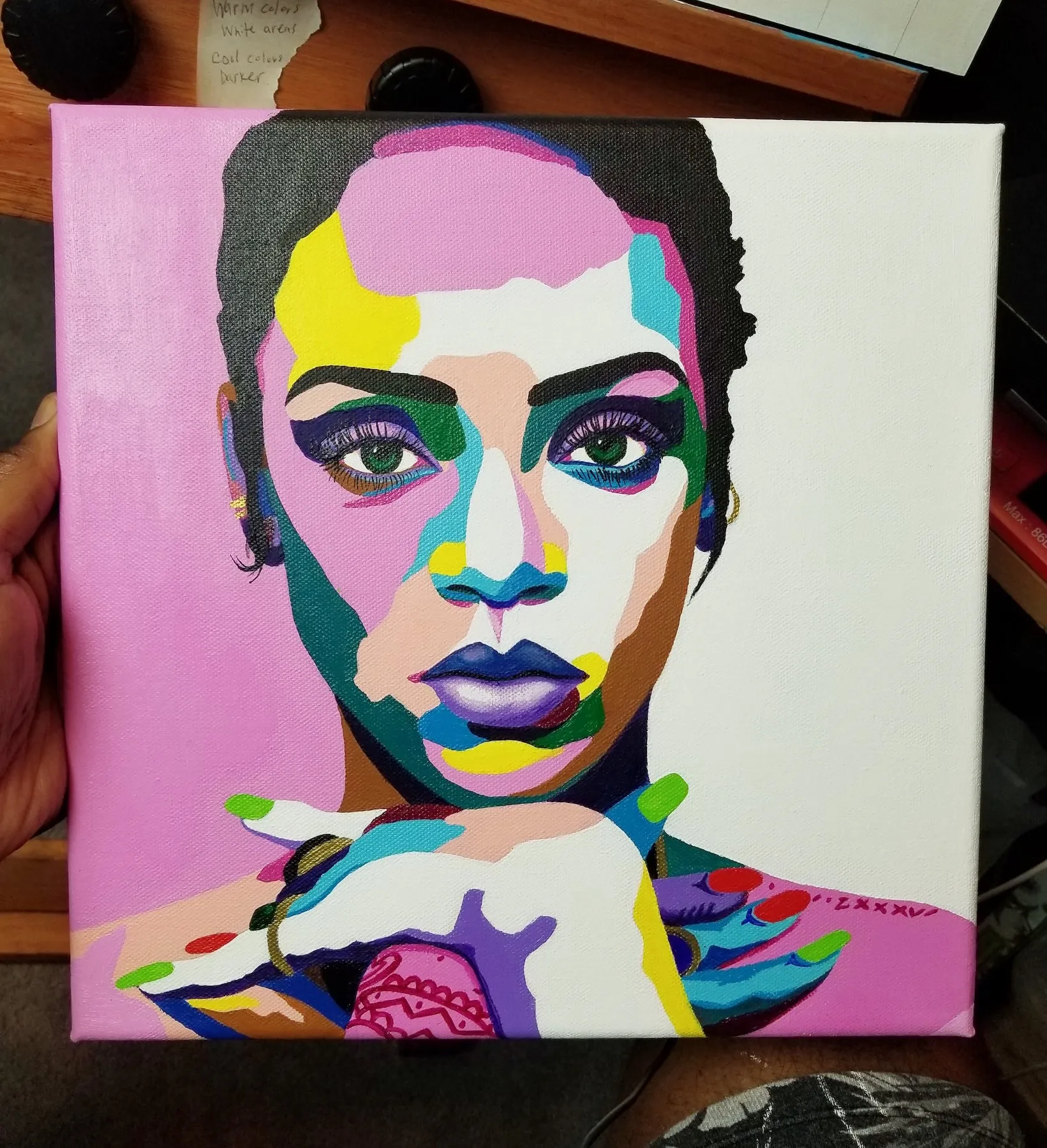 Love On The Brain - Rihanna portrait Art - Original Acrylic Painting & Wall Decor - Vakseen Art