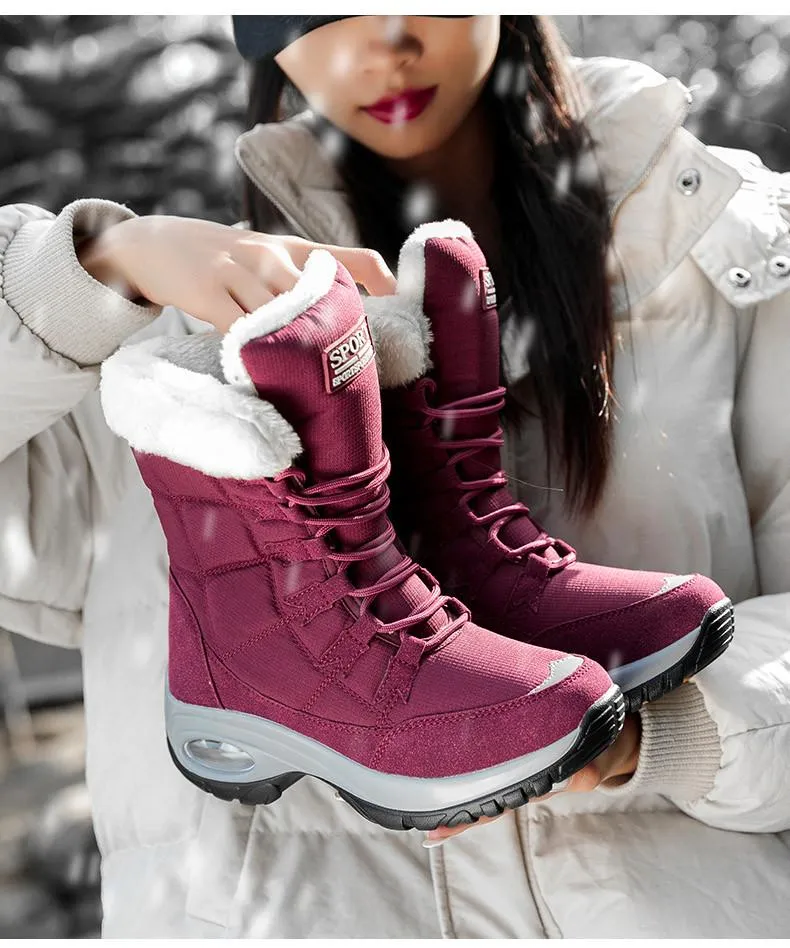 Lucina Winter Warm Mid-Calf Snow Boots for Women