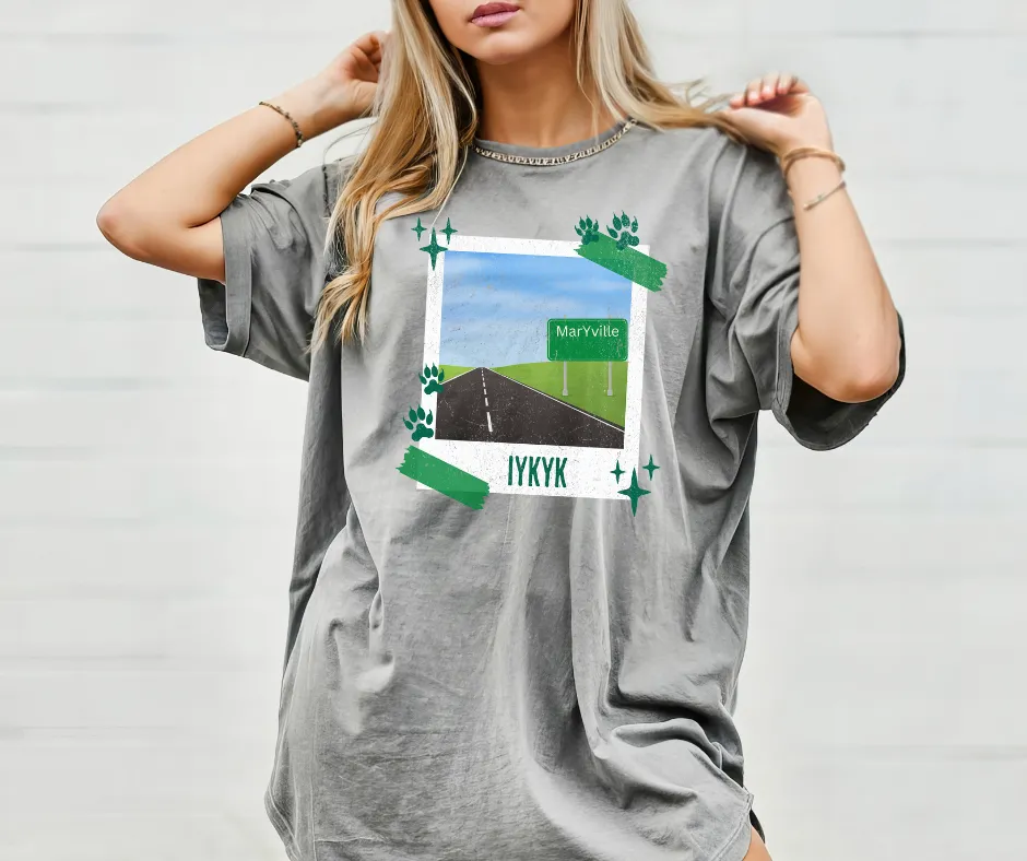 MarYville Highway Sign Grey Tee
