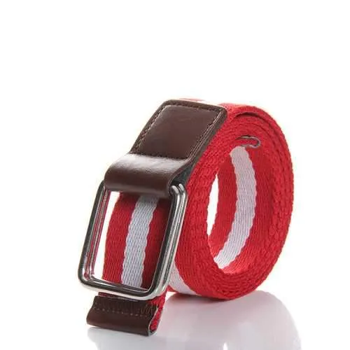 Mens Colorful Stripe Canvas Belt 5 Colors
