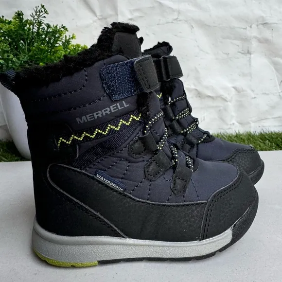 Merrell Unisex-Child Snow Crush 3.0 Jr Waterproof Boot insulated size 6 toddler