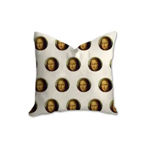 Mona Lisa pillow, statement pillow, Interior decor, home decor, pillow cover and insert, accent pillow, classic, eclectic, Vintage decor