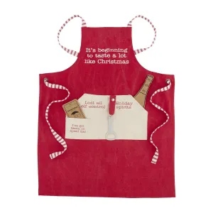 Mud Pie Holiday Spirits Apron