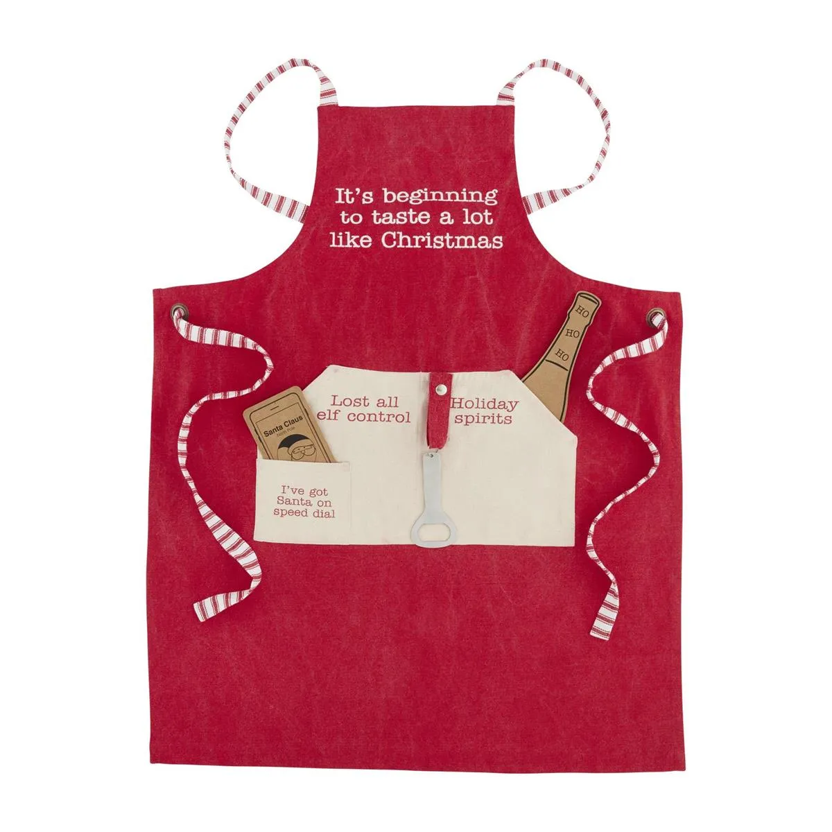 Mud Pie Holiday Spirits Apron