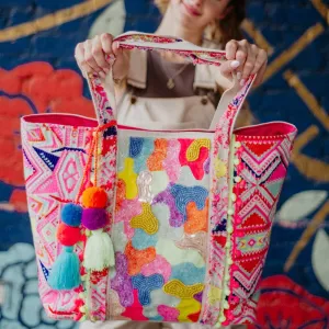 Multicolored Aztec Tote Bag