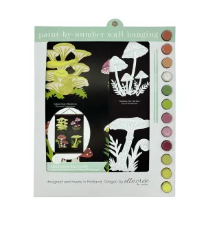 Mushroom Taxonomy Paint-by-Number Wall Hanging Kit