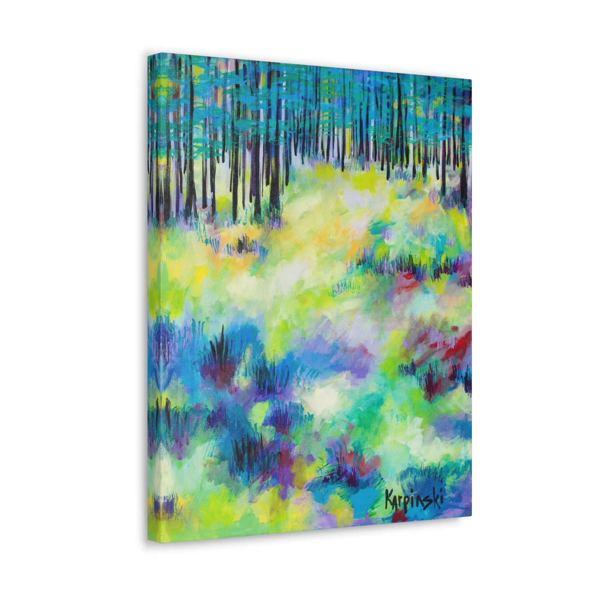 Nature Canvas Tree Art Contemporary Print - Field of Trees 2 by  Leslie Karpinski