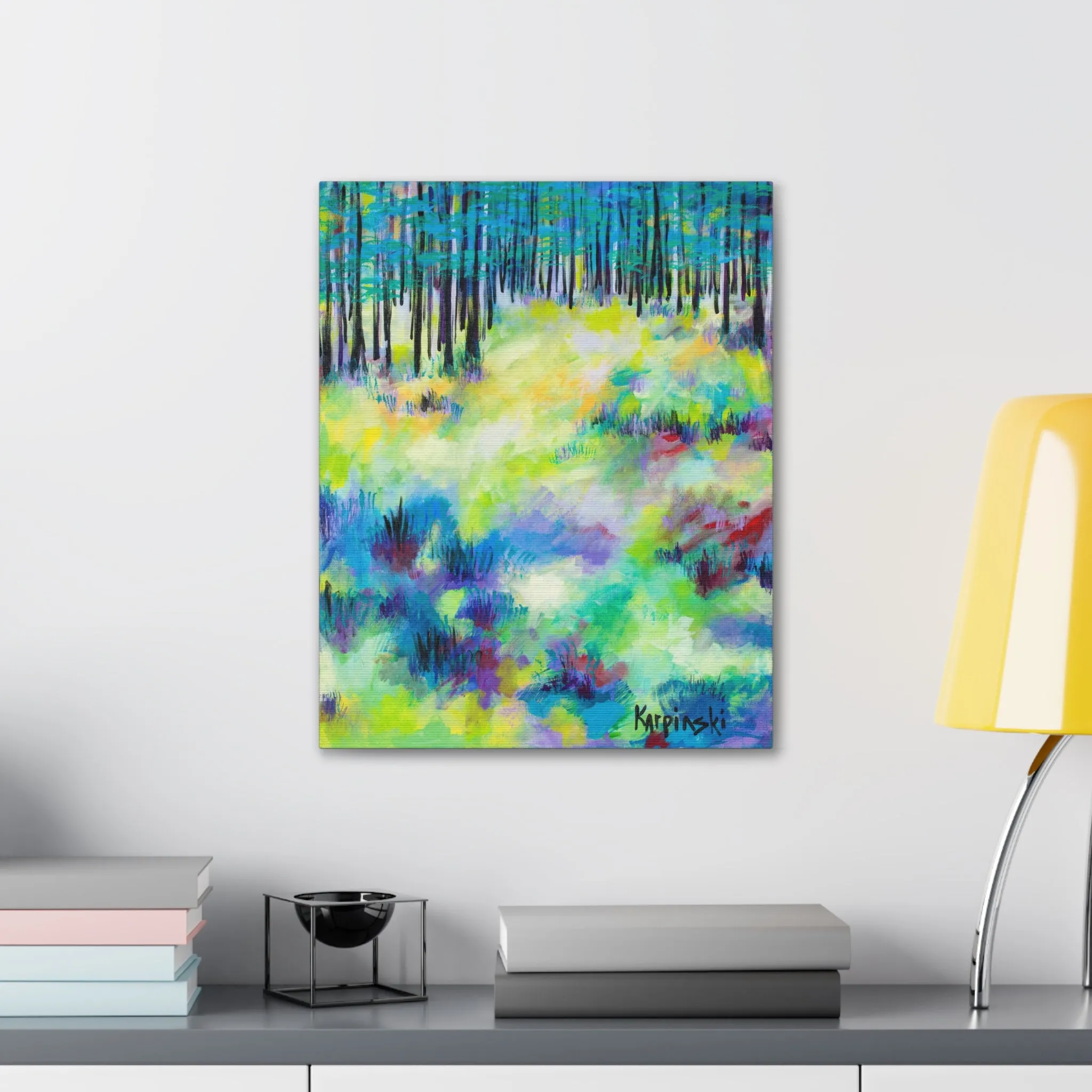 Nature Canvas Tree Art Contemporary Print - Field of Trees 2 by  Leslie Karpinski