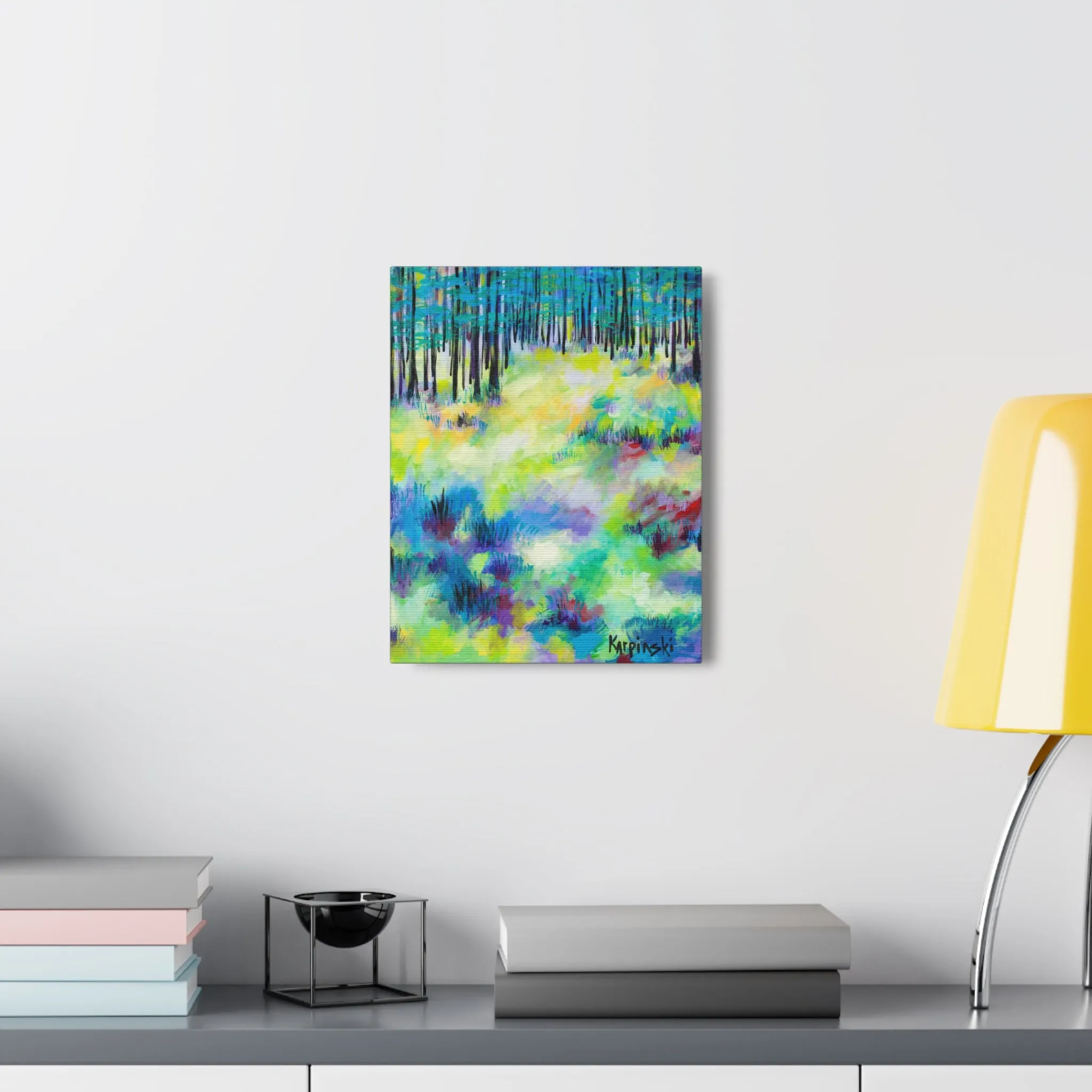 Nature Canvas Tree Art Contemporary Print - Field of Trees 2 by  Leslie Karpinski