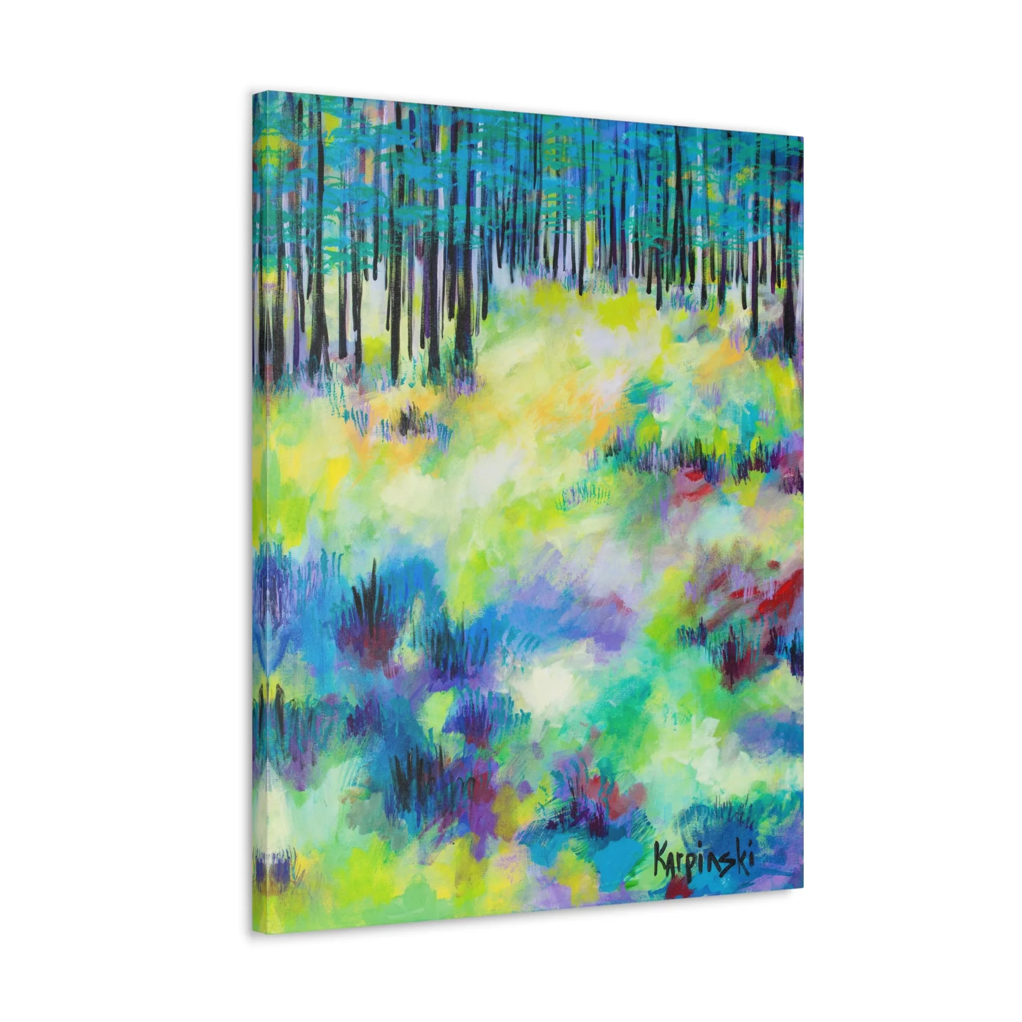 Nature Canvas Tree Art Contemporary Print - Field of Trees 2 by  Leslie Karpinski