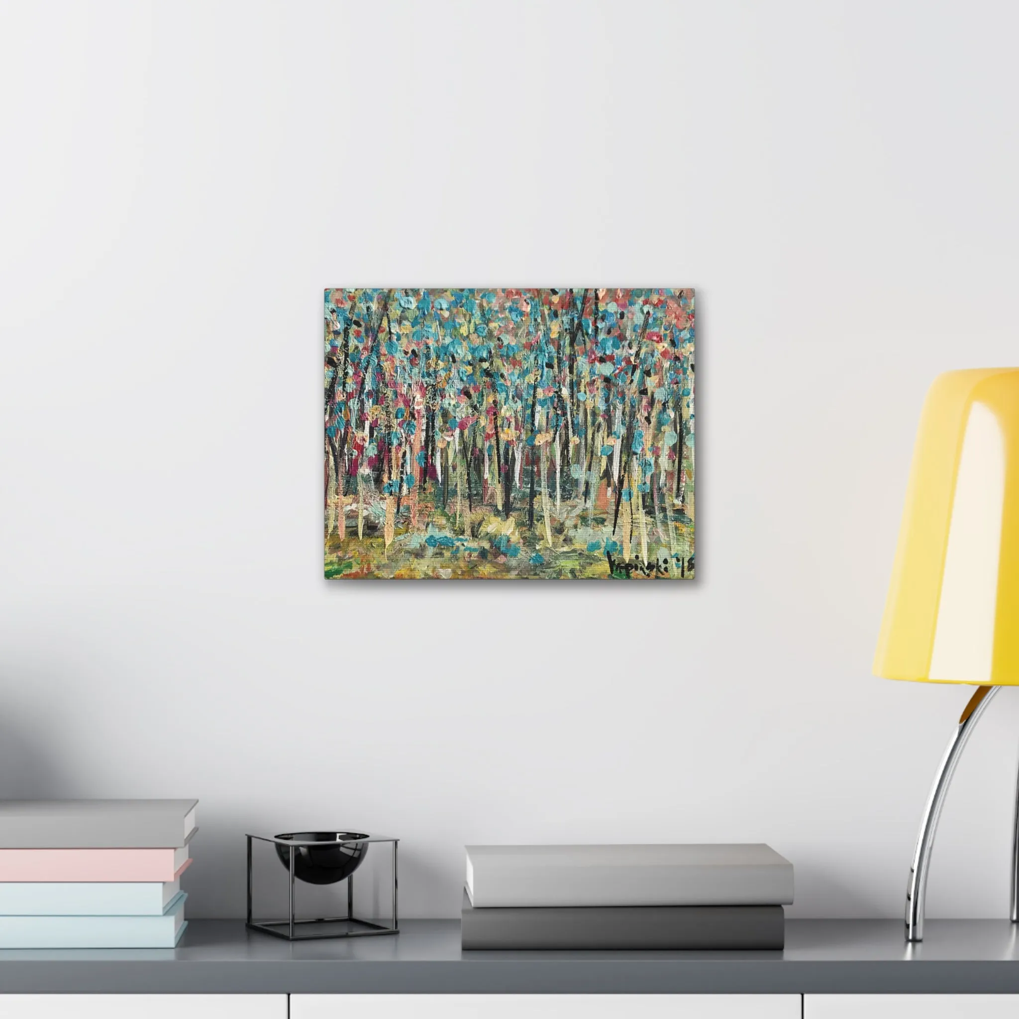 Nature Landscape Wall Art For Home Fine Art Canvas Print - Colorful Landscape by Leslie Karpinski
