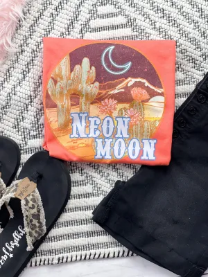 Neon Moon Coral Tee