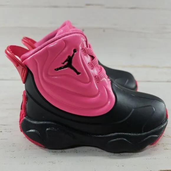 Nike Air‎ Jordan Drip 23 Pink Black Toddler Girls 7C Rain Boots CT5799-600