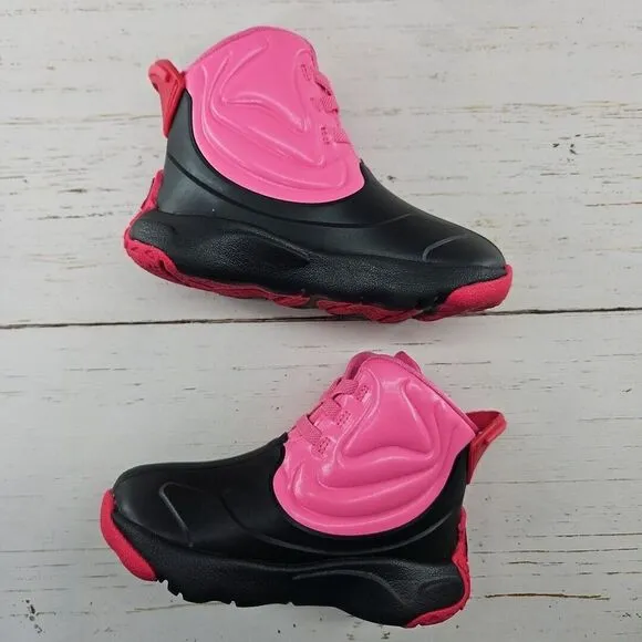 Nike Air‎ Jordan Drip 23 Pink Black Toddler Girls 7C Rain Boots CT5799-600