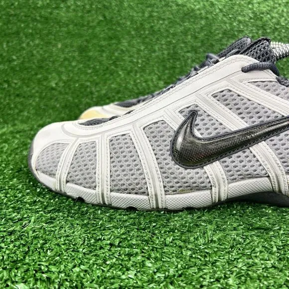 Nike Air Zoom Fencing Shoes Men's 10 White Flint Grey Fencer Sneakers 321088-002