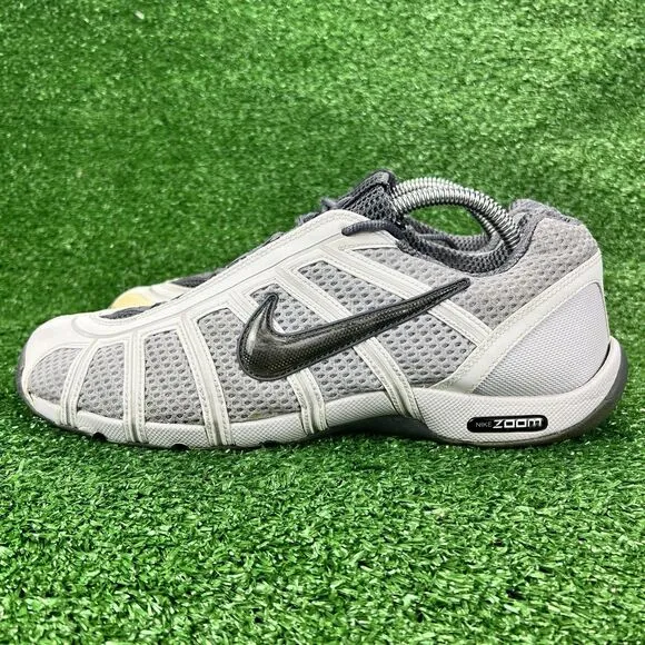 Nike Air Zoom Fencing Shoes Men's 10 White Flint Grey Fencer Sneakers 321088-002