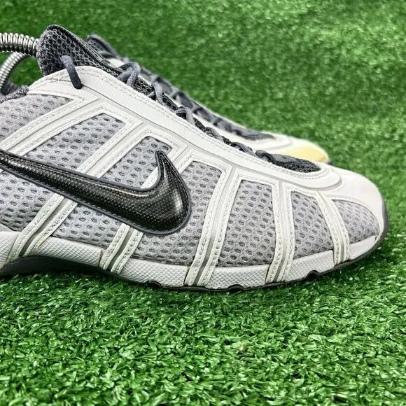 Nike Air Zoom Fencing Shoes Men's 10 White Flint Grey Fencer Sneakers 321088-002