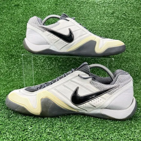 Nike Air Zoom Fencing Shoes Men's 10 White Flint Grey Fencer Sneakers 321088-002