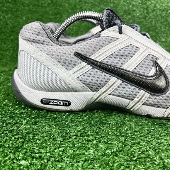 Nike Air Zoom Fencing Shoes Men's 10 White Flint Grey Fencer Sneakers 321088-002