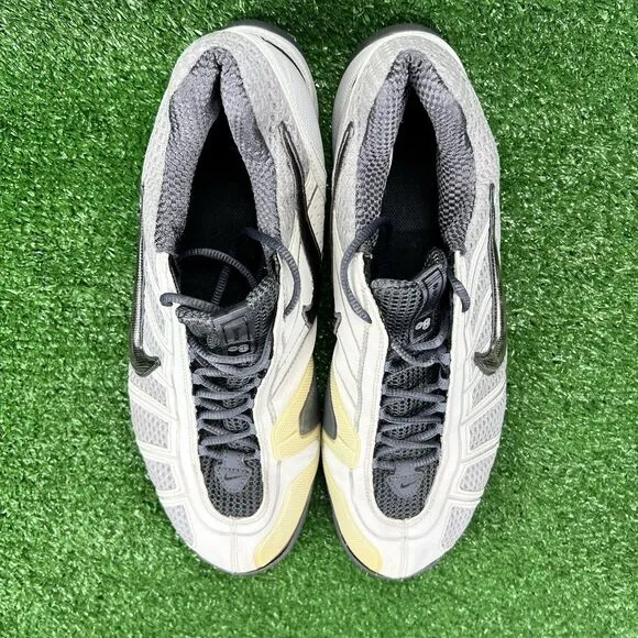 Nike Air Zoom Fencing Shoes Men's 10 White Flint Grey Fencer Sneakers 321088-002