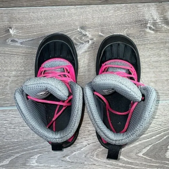 Nike Woodside 2 High Top ACG Black Pink Toddler Girl Size 8 Rain Snow Boots